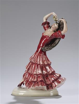 Stephan Dakon, Spanische Tänzerin, Modellnummer 2124, Firma Keramos, Wien, ab ca. 1950 - Kleinode des Jugendstils & Angewandte Kunst des 20. Jahrhunderts