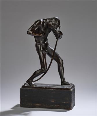 A. Brandel, Bronzefigur eines Bogenspanners, um 1930 - Jugendstil e arte applicata del XX secolo