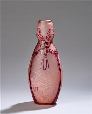 Vase mit abstrahiertem Floraldekor, Legras  &  Cie., St. Denis, um 1920 - Secese a umění 20. století