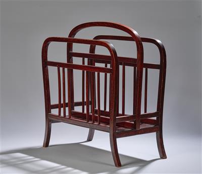 Zeitungsständer, Modellnummer: 33, Entwurf: vor 1904, Ausführung: Firma Gebrüder Thonet, Wien - Kleinode des Jugendstils und angewandte Kunst des 20. Jahrhunderts