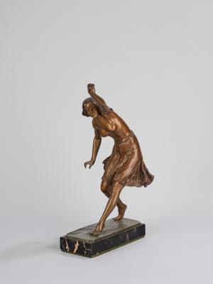 Franz Adolph Sautner, Bronzefigur: Reifentänzerin, um 1910/20 - Jugendstil e arte applicata del XX secolo