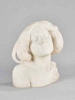 Georg Leisek (Wien 1869-1936 Maria Lanzendorf), weibliche Marmorbüste, um 1920/30 - Jugendstil e arte applicata del XX secolo