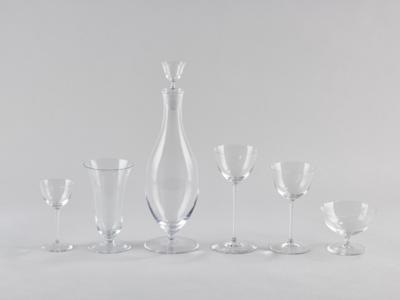 Josef Hoffmann, sechsteiliges Service "Patrician", Entwurf: 1917, Ausführung: Firma J.  &  L. Lobmeyr, Wien - Jugendstil e arte applicata del XX secolo