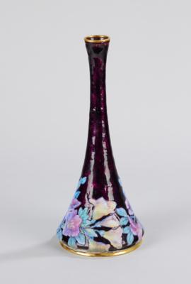 Jules Sarlandie (1874-1936), Vase mit floralem Emailledekor, Limoges, um 1910/20 - Jugendstil e arte applicata del XX secolo