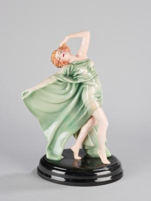 Rudolf Podany (1876-1963), Figur: 'Schmetterling', Modellnummer: 843, Firma Keramos, Wien, ab ca. 1950 - Kleinode des Jugendstils und angewandte Kunst des 20. Jahrhunderts
