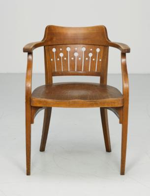 Schreibfauteuil, Modellnummer: 141 bzw. 6141, Entwurf: vor 1904, Ausführung: Firma Thonet, Wien - Jugendstil e arte applicata del XX secolo