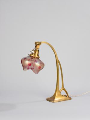 Tischlampe mit böhmischem Lampenschirm, um 1920 - Jugendstil and 20th Century Arts and Crafts