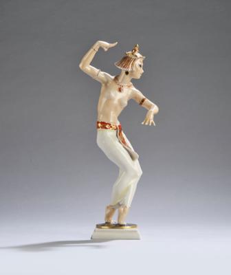 Carl Werner (1895-1980), a female dancer 'Bajadere', designed in around 1928-1938, executed by Porzellanfabrik Hutschenreuther, Selb, as of c. 1969 - Jugendstil and 20th Century Arts and Crafts