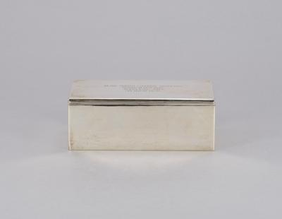 A silver box with cover, with engraved dedication, Alfred Pollak, Vienna/Prague, c. 1913 - Jugendstil e arte applicata del XX secolo