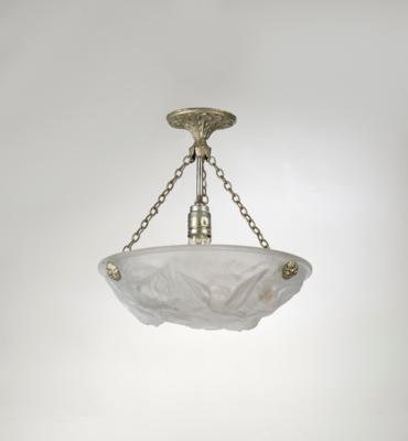 Deckenlampe mit Vögeln, Muller Frères, Lunéville, um 1925/30 - Kleinode des Jugendstils & Angewandte Kunst des 21. Jahrhunderts