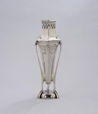 A three-handled vase with foliate décor, model number 3265, Orivit AG, Ehrenfeld, Cologne, as of 1906 - Jugendstil and 20th Century Arts and Crafts