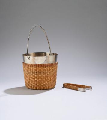 An ice bucket with pliers, model number 4095, Werkstätte Carl Auböck, Vienna, designed in around 1950/60 - Secese a umění 20. století