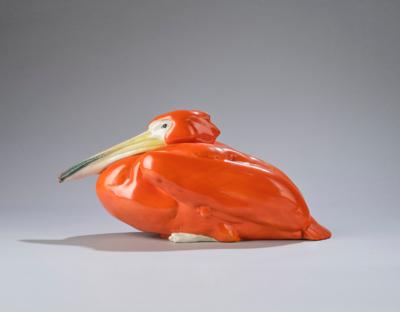 F. Werner, a pelican, Wiener Kunstkeramische Werkstätte (WKKW), 1909 to 1910 - Jugendstil and 20th Century Arts and Crafts