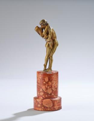 Franz Xaver Bergmann, Bronzepaar: Kuss, Wien, um 1900 - Kleinode des Jugendstils & Angewandte Kunst des 21. Jahrhunderts