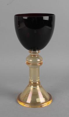 A large "Grail Goblet" / lodge glass, form number 976, designed by Siegfried Haertel, executed by Josephinenhütte Schreiberhau (Szklarska Poreba, Riesengebirge, Silesia), c. 1912 - Secese a umění 20. století