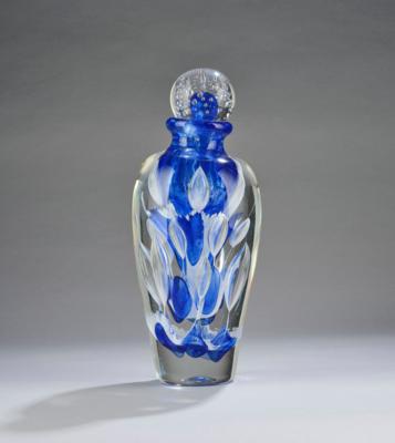 Jean-Claude Novaro (France, 1943-2015), a larger flask "Blanc bleu", R. A. K., 2011/12 - Jugendstil e arte applicata del XX secolo