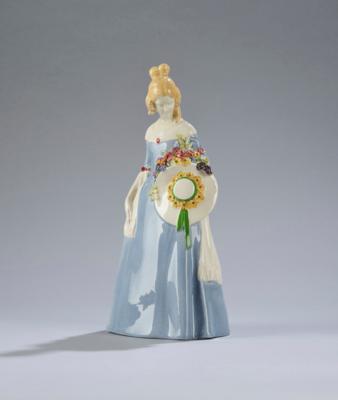 Johanna Meier-Michel, a summer season figurine, model number 1371, Wiener Kunstkeramische Werkstätte, c. 1912/14 - Secese a umění 20. století