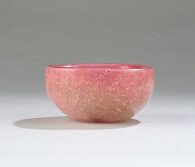 A small bowl 'Sommerso a bollicine' after a design by Carlo Scarpa, designed in 1936, Venini, Murano - Secese a umění 20. století