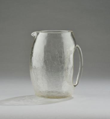 A jug of transparent frosted glass, in the manner of Koloman Moser, Johann Lötz Witwe, Klostermühle, c. 1905 - Secese a umění 20. století