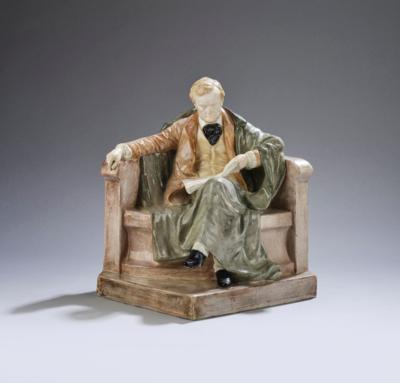 Rosé (possibly pseudonym of Albert Dominique Roze, 1861-1952), Richard Wagner, model number 3291, designed in around 1905/6, executed by Wiener Manufaktur Friedrich Goldscheider, by 1918 - Jugendstil e arte applicata del XX secolo