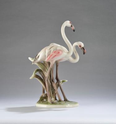 Rudolf Chocholka, Flamingos, Modellnummer: 2579, Firma Keramos, Wien, ab ca. 1950 - Kleinode des Jugendstils & Angewandte Kunst des 21. Jahrhunderts