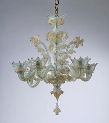 A six-flame small chandelier, Murano, 20th century - Secese a umění 20. století