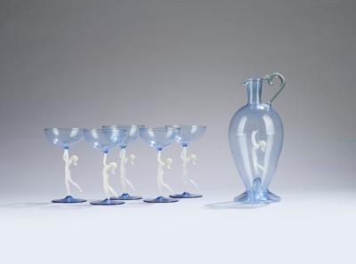 A seven-piece liqueur set, Bimini Werkstätten, Vienna, c. 1925/30 - Secese a umění 20. století