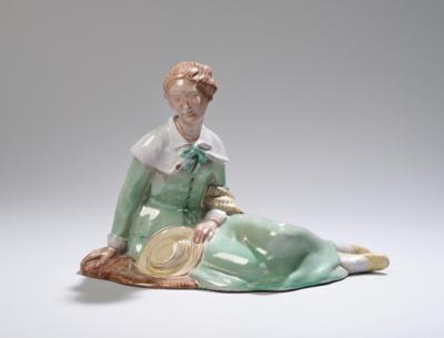 A seated female figure, model number 10015, Wienerberger, Vienna - Jugendstil and 20th Century Arts and Crafts