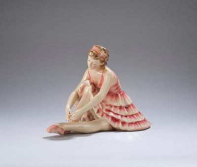 Stephan Dakon, a ballerina, model number 2105, Keramos, Vienna, as of c. 1950 - Jugendstil and 20th Century Arts and Crafts