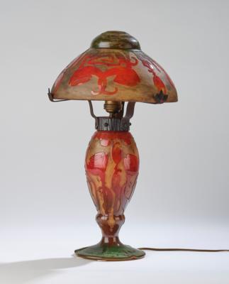 A table lamp "Spirales", Verreries Schneider, Epinay-sur-Seine, 1918-33 - Jugendstil and 20th Century Arts and Crafts