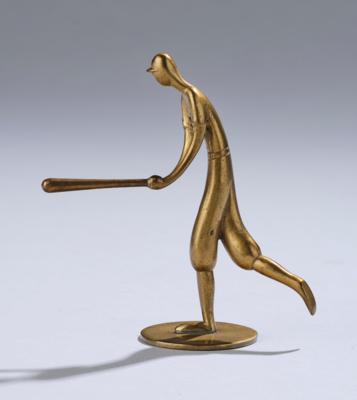 A baseball player, model number 9610, first executed in 1954, executed by Werkstätte Hagenauer, Vienna - Jugendstil e arte applicata del XX secolo