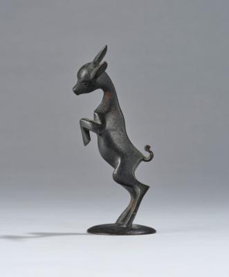 A bronze animal: kid goat, model number 4700, Werkstätten Hagenauer, Vienna - Secese a umění 20. století