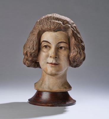 Franz Zelezny (Vienna 1866-1932), a female head - Secese a umění 20. století