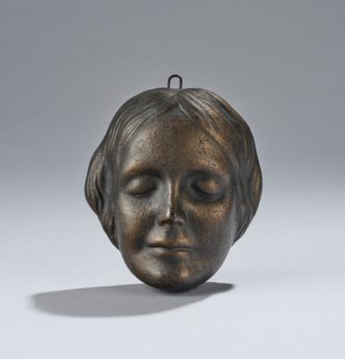 A female mask made of bronze, c. 1920 - Jugendstil and 20th Century Arts and Crafts
