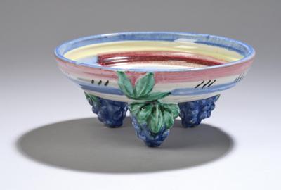 A ceramic foot bowl with grape decor, c. 1920/30 - Secese a umění 20. století