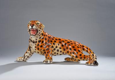 A large snarling leopard, Keramos, Vienna, by 1949 - Jugendstil e arte applicata del XX secolo