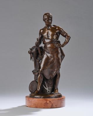 Hans Müller (Österreich 1873-1937), Bronzefigur: Schmied, Österreich, um 1920/30 - Kleinode des Jugendstils & Angewandte Kunst des 20. Jahrhunderts
