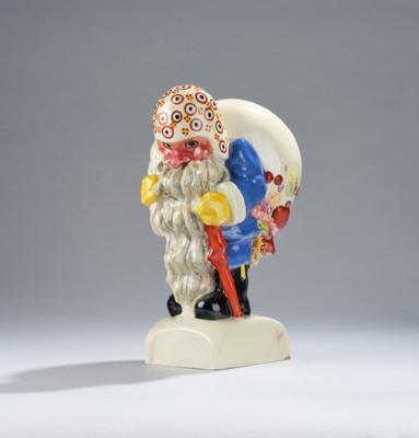 Hans Wildburger, seltene Figur: Weihnachtsmann, Wiener Kunstkeramische Werkstätte (WKKW), um 1912/14 - Kleinode des Jugendstils & Angewandte Kunst des 20. Jahrhunderts