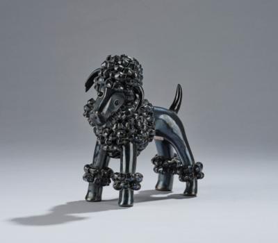 A poodle, model number 184, Anzengruber Keramik, Vienna, as of 1955 - Jugendstil and 20th Century Arts and Crafts