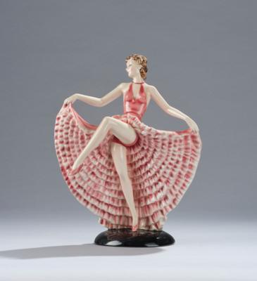 Stephan Dakon (1904-1992), a female dancer, model number 2001, executed by Keramos, Vienna, as of c. 1950 - Jugendstil e arte applicata del XX secolo