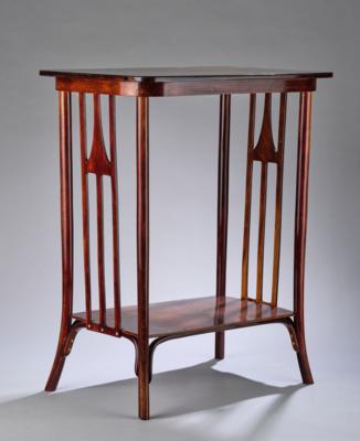 A table (newspaper table, gramophone table), model number 1075, designed in around 1904, executed by Jacob & Josef Kohn, Vienna - Jugendstil and 20th Century Arts and Crafts