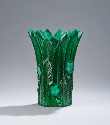 A vase with floral motifs, designed by Alexander Pfohl, form and decoration: 1931-35, Heinrich Hoffmann, Gablonz - Jugendstil and 20th Century Arts and Crafts