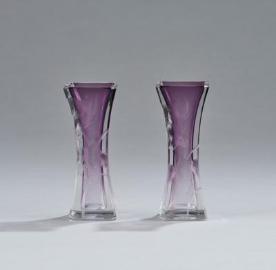 A pair of vases, Moser Karlsbad, c. 1905 - Jugendstil and 20th Century ...