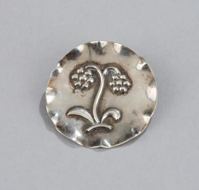 A silver brooch with floral motifs, probably Ludwig Platzer, Vienna, c. 1900/15 - Secese a umění 20. století