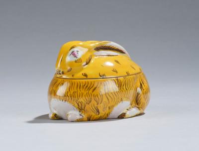 A covered box in the shape of a hare (“Hasendose”), probably Dagobert Peche, Schleiss, Gmunden - Secese a umění 20. století
