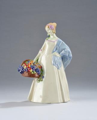 Johanna Meier-Michel, an autumn season figurine, model number 1372, executed by Wiener Kunstkeramische Werkstätte, c. 1912/14 - Jugendstil e arte applicata del XX secolo
