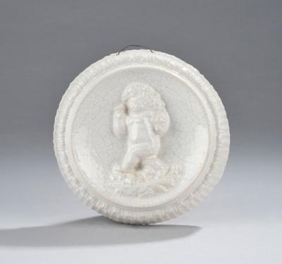 Michael Powolny, a round relief: “Bacchusputto”, model c. 1936/37 (?), executed by Schleiss, Gmunden - Secese a umění 20. století