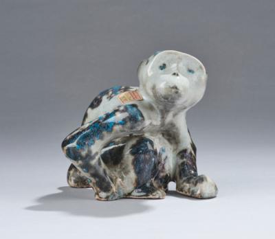 A seated ape, Emilie Schleiss (?), Schleiss, Gmunden, before 1940 - c. 1960 - Jugendstil e arte applicata del XX secolo