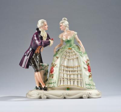 Stephan Dakon (1904-1992), Rosenkavalier, model number 2120, executed by Keramos, Vienna, as of c. 1950 - Secese a umění 20. století