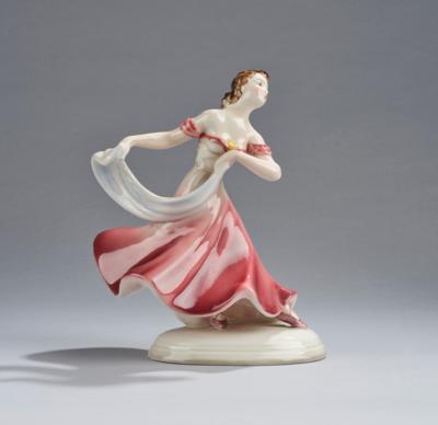 Stephan Dakon (1904-1992), a female dancer, model number 2168, executed by Keramos, Vienna, as of c. 1950 - Secese a umění 20. století